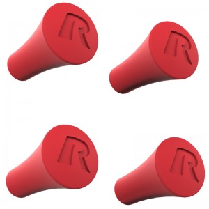 Lot de 4 doigts en caoutchouc rouge de rechange pour X-Grip