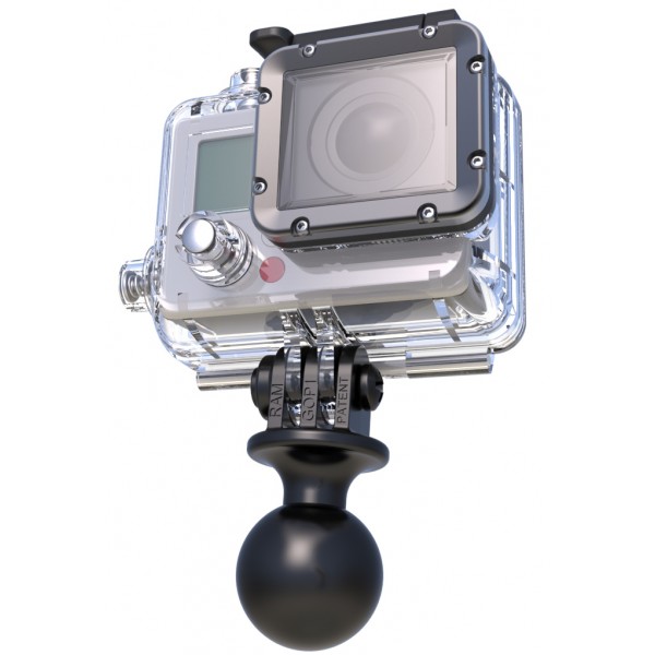 Kit universel avec adaptateur pour GoPro. Incl. boule 1 , bras de  fixation, logement GoPro