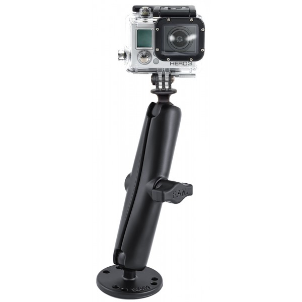 Support long pour caméra d'action (GoPro) à base ronde