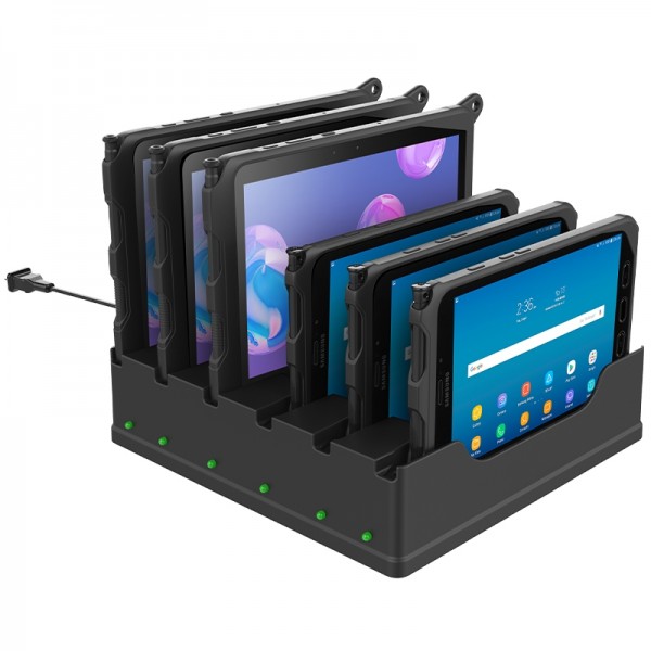 Station de charge pour bureau entrepot RAM 6 ports pour Samsung Galaxy Tab Active5 Active3 Active2 Active4 Pro Active Pro