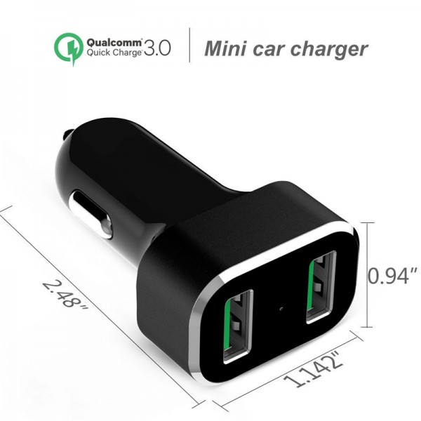 Chargeur rapide de voiture « Qualcomm® Quick Charge™ 3.0 », USB- A