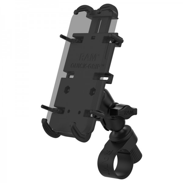 Support téléphone moto RAM MOUNTS X-Grip bras court fixation en U sur  guidon moto smartphones S/M